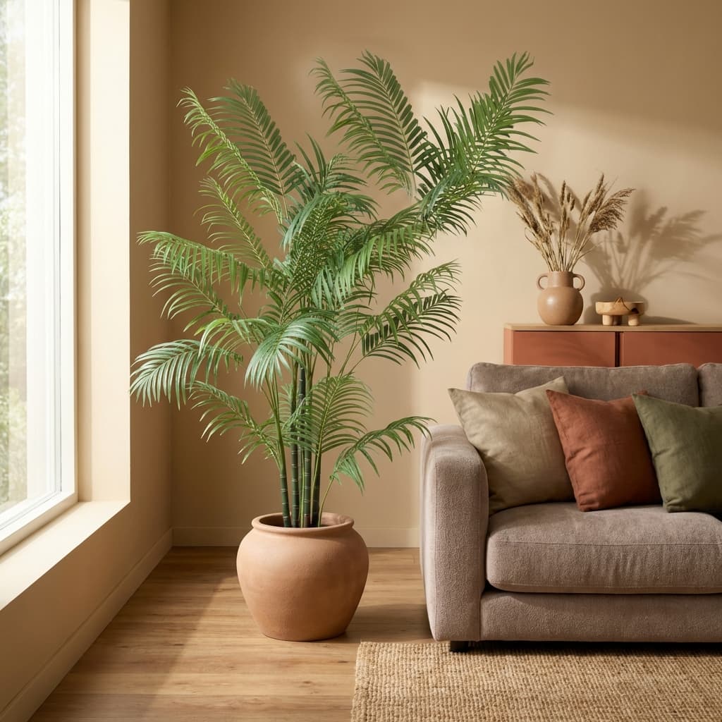 Artificial plant in hallway and entrance