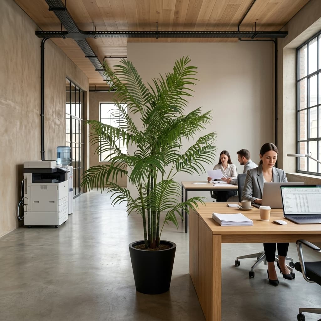 Artificial plant in hospitality setting