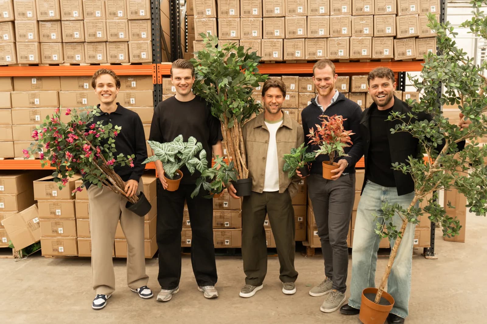 Florafy team at the warehouse in Naaldwijk